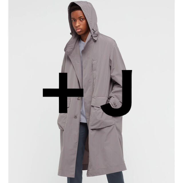 UNIQLO - 【新品未使用】+Jオーバーサイズフーデッドロングコートの