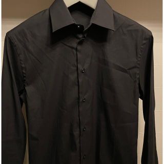 エンポリオアルマーニ(Emporio Armani)のEMPORIO ARMANIブラックシャツ 美品(Tシャツ/カットソー(七分/長袖))