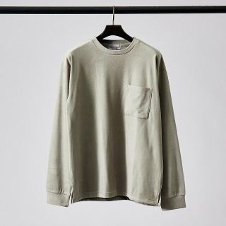 アバハウス(ABAHOUSE)の【グレージュ】起毛 スムース クルーネック ロング Tシャツ(Tシャツ/カットソー(半袖/袖なし))