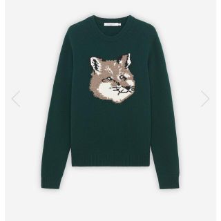 MAISON KITSUNE メゾンキツネ フォックス ニット カーキ-