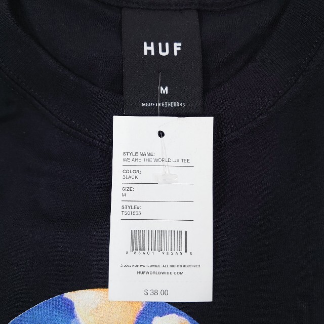 HUF(ハフ)の【M】HUF ハフ/長袖Tシャツ ロンT/WE ARE THE WORLD/黒 メンズのトップス(Tシャツ/カットソー(七分/長袖))の商品写真