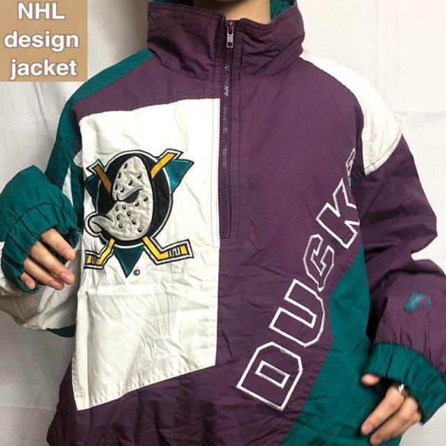 スターター☆中綿ブルゾン NHL ホッケー  デカロゴ 90s ao6