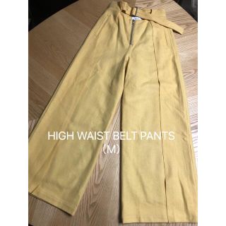 アメリヴィンテージ(Ameri VINTAGE)のHIGH WAIST BELT PANTS（M）(カジュアルパンツ)