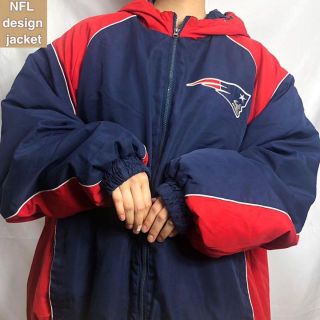 NFL☆中綿ジャケット 古着 ビッグシルエット 90s デカロゴ 希少 aq5