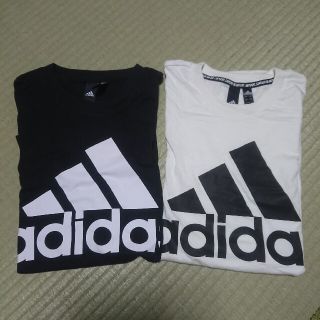 アディダス(adidas)の【美品】アディダス 半袖 Tシャツ ２枚セット  Ｌ(Tシャツ/カットソー(半袖/袖なし))