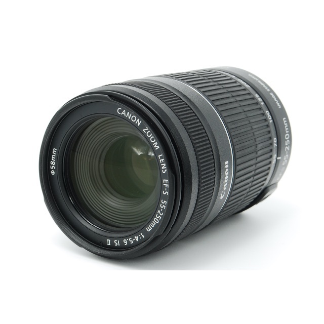 Canon(キヤノン)の美品 Canon EF-S55-250mm F4-5.6 IS II スマホ/家電/カメラのカメラ(レンズ(ズーム))の商品写真