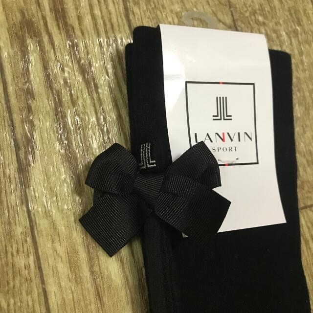 LANVIN(ランバン)のランバンスポーツレディースハイソックス　黒 レディースのレッグウェア(ソックス)の商品写真