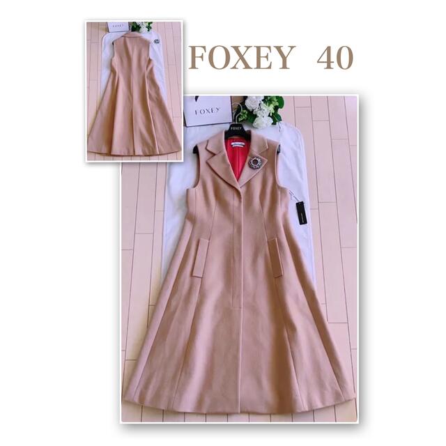 激安先着 FOXEY 新品同様 Rene 2019年カシミヤ100%ジレ40 FOXEY
