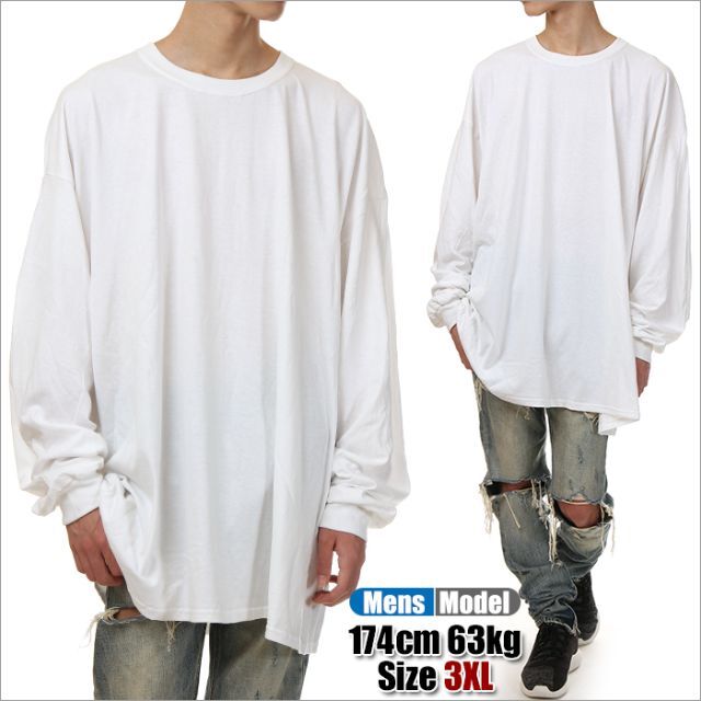 GILDAN(ギルタン)の【新品】ギルダン 長袖 Tシャツ 3XL 白 無地 ロンT メンズ 大きいサイズ メンズのトップス(Tシャツ/カットソー(七分/長袖))の商品写真