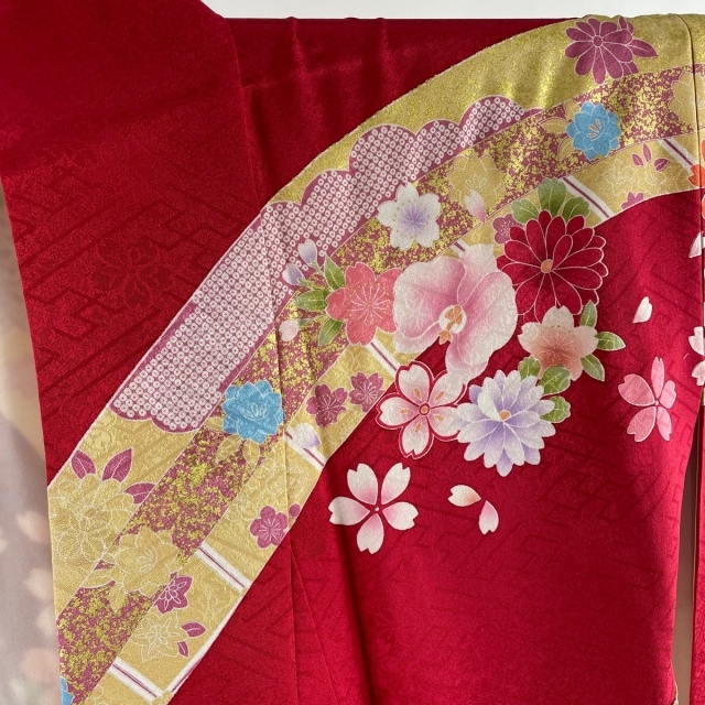 振袖 美品 名品 身丈159.5cm 裄丈69cm 正絹 振袖 美品 名品 身丈159.5cm 裄丈69cm 正絹