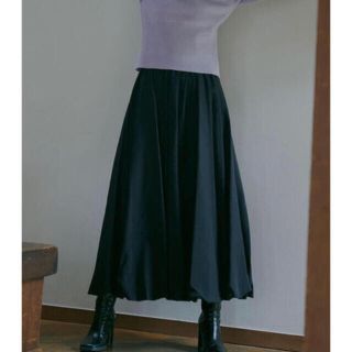 アメリヴィンテージ(Ameri VINTAGE)のAmeri  新品 UNDRESSED BALLOON SKIRT ブラック M(ロングスカート)