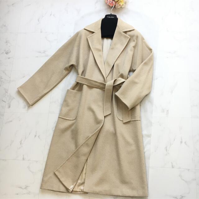 美品 白タグ MaxMara マックスマーラ キャメル100% コート-