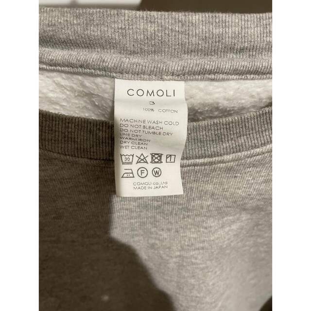 COMOLI(コモリ)のcomoli コットン吊裏毛　クルーネック メンズのトップス(スウェット)の商品写真