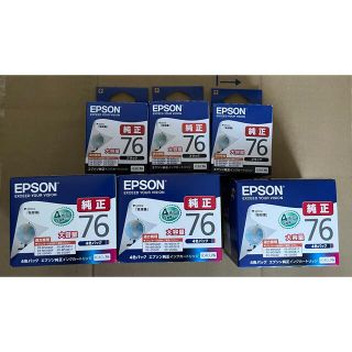 EPSON - エプソン純正インクカートリッジ IC4CL76 3箱、ICBK76 3箱