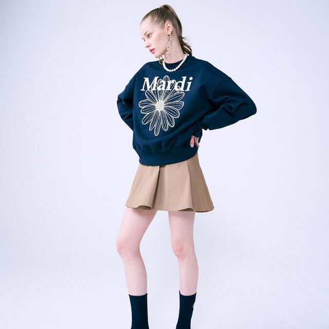 Mardi Mercrediマルディ SWEATSHIRT NAVY CREAM