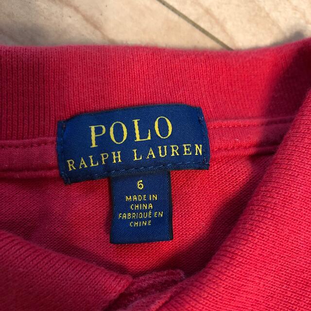 POLO RALPH LAUREN(ポロラルフローレン)のused POLO Ralph Lauren ビッグポニー　ポロシャツ　キッズ6 キッズ/ベビー/マタニティのキッズ服男の子用(90cm~)(Tシャツ/カットソー)の商品写真