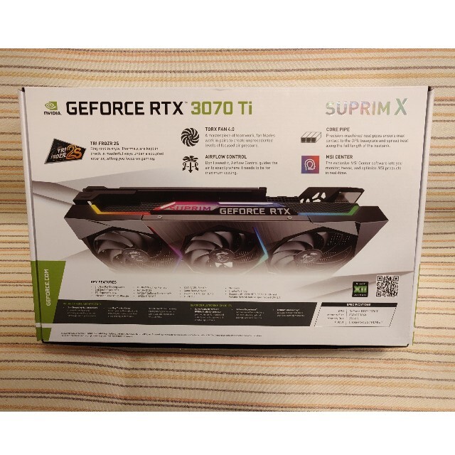 【新品】MSI GeForce RTX 3070 Ti SUPRIM X 8Gスマホ/家電/カメラ