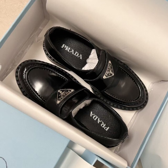 大人気 美品プラダPRADA レザー ローファー 36 - nrexpress.com.br 即納可 PRADA 良品 レザー 茶色 ブラウン チョコ パンプス 革靴 ローファー ローファー/革靴