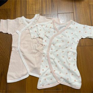 ニシマツヤ(西松屋)のベビー服　コンビ肌着2枚セット(肌着/下着)