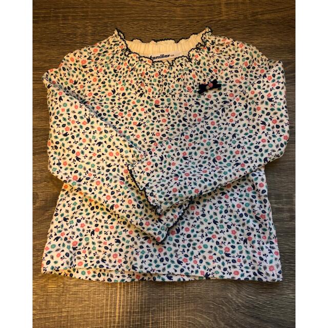 familiar(ファミリア)のfamiliar 長袖ブラウス　size100 キッズ/ベビー/マタニティのキッズ服女の子用(90cm~)(Tシャツ/カットソー)の商品写真