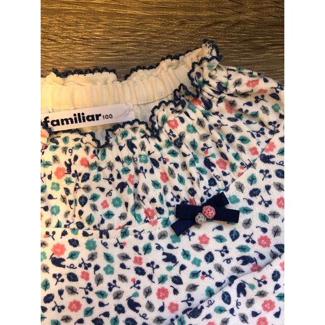 familiar(ファミリア)のfamiliar 長袖ブラウス　size100 キッズ/ベビー/マタニティのキッズ服女の子用(90cm~)(Tシャツ/カットソー)の商品写真