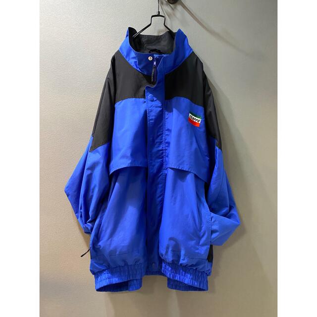 安い本店古着 ビンテージ 80s USA 黒 青 ナイロン ジャンパー