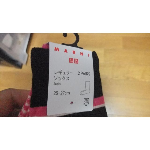 UNIQLO - 新品 25-27cm marni マルニ コラボ ソックス 靴下 くつ下 2枚