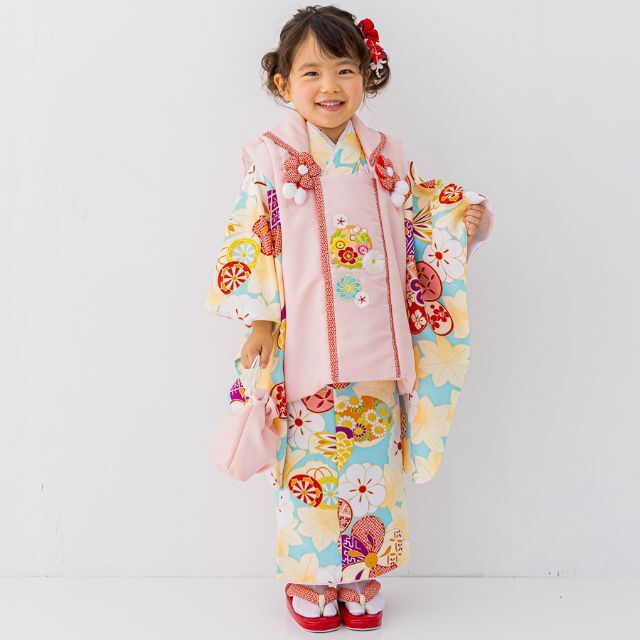 七五三 三歳 女児 被布着物フルセット 小町 2022年モデル NO37853