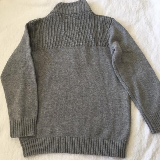 ZARA KIDS(ザラキッズ)の未使用 ザラ キッズ コットン グレーニット キッズ/ベビー/マタニティのキッズ服男の子用(90cm~)(ニット)の商品写真