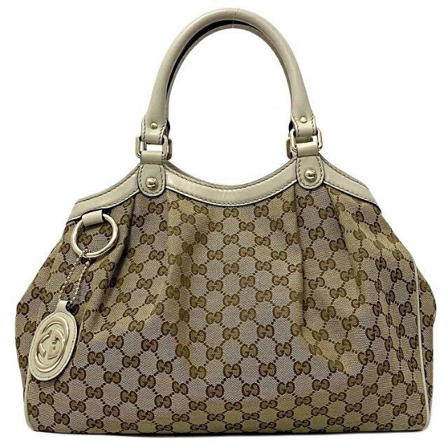 Gucci - グッチ スーキー トートバッグ グレー ベージュ 鞄