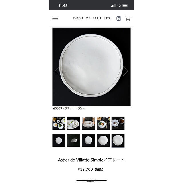 ASTIER de VILLATTE(アスティエドヴィラット)のASTIER de VILLATTE 大皿　30cm インテリア/住まい/日用品のキッチン/食器(食器)の商品写真