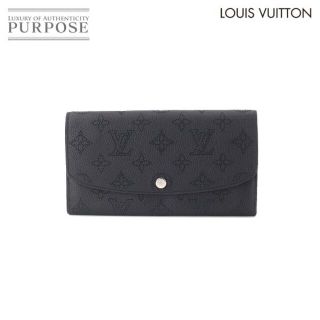 未使用 展示品 ルイ ヴィトン LOUIS VUITTON マヒナ ポルトフォイユ イリス 二つ折り 長財布 レザー ノワール M60143 90158660