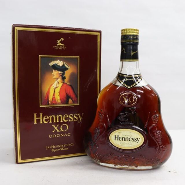 Hennessy ヘネシー XO 金キャップ クリアボトル