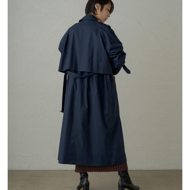 Loungedress(ラウンジドレス)の【Loungedress】3WAYトレンチ（ネイビー） レディースのジャケット/アウター(トレンチコート)の商品写真