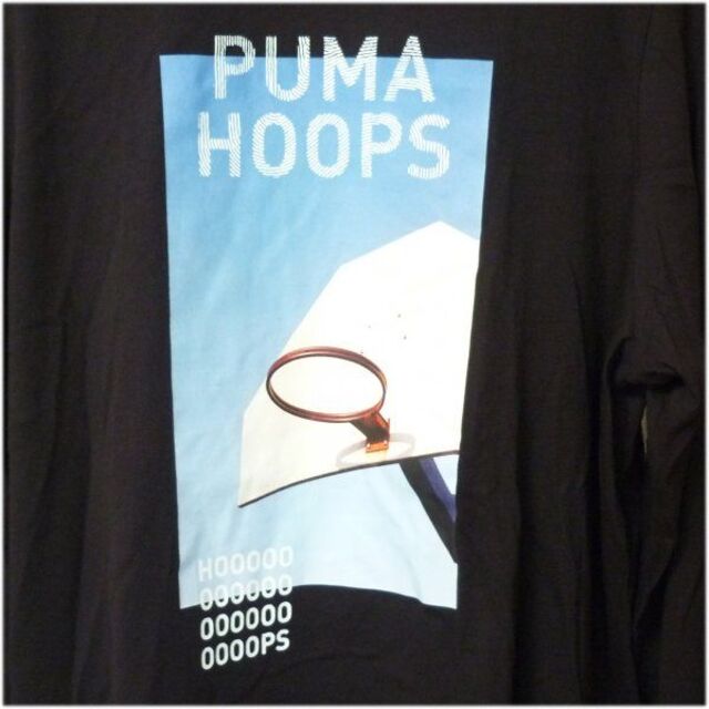 PUMA(プーマ)の新品(L)(XL相当)プーマー PUMA 黒グラフィックロンT メンズのトップス(Tシャツ/カットソー(七分/長袖))の商品写真