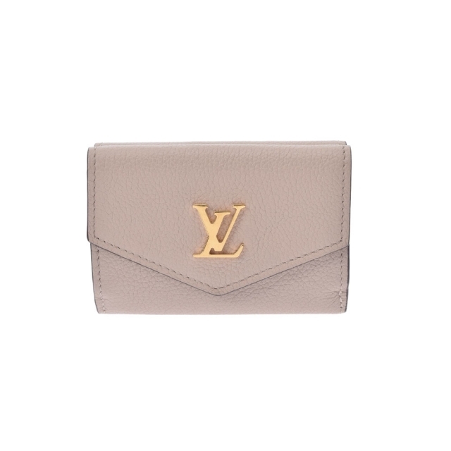 LOUIS VUITTON】グレージュ ポルトフォイユ・ロックミニ 三つ折り-