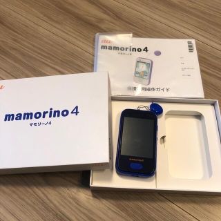 エーユー(au)の値下げ！auキッズ携帯　mamorino4  ブルー(携帯電話本体)