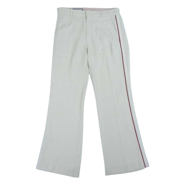 Gucci(グッチ)のGUCCI グッチ パンツ 578230 ZKR01 国内正規品 Contrast Trim Bootcut コントラスト トリム ブーツカット サイドライン トラウザーズ パンツ 40【中古】 レディースのパンツ(カジュアルパンツ)の商品写真