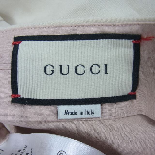 Gucci(グッチ)のGUCCI グッチ パンツ 578230 ZKR01 国内正規品 Contrast Trim Bootcut コントラスト トリム ブーツカット サイドライン トラウザーズ パンツ 40【中古】 レディースのパンツ(カジュアルパンツ)の商品写真