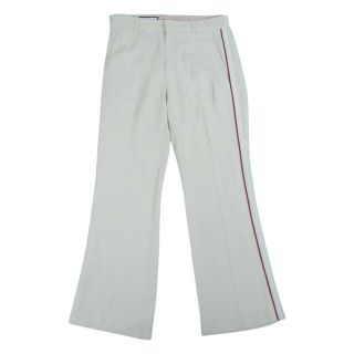 グッチ(Gucci)のGUCCI グッチ パンツ 578230 ZKR01 国内正規品 Contrast Trim Bootcut コントラスト トリム ブーツカット サイドライン トラウザーズ パンツ 40【中古】(カジュアルパンツ)