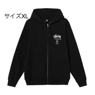 ステューシー(STUSSY)の【新品】stussy スウェットパーカー　サイズXL ブラック　シップアップ(パーカー)