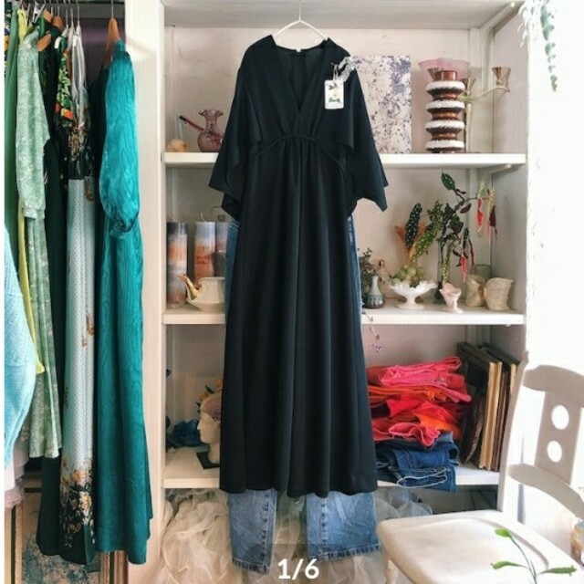 vintage ケープ袖 ブラックワンピース 売れ筋商品 3570円引き www