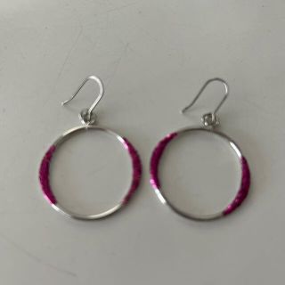 ピアス　シルバー✖️ラメピンク(ピアス)