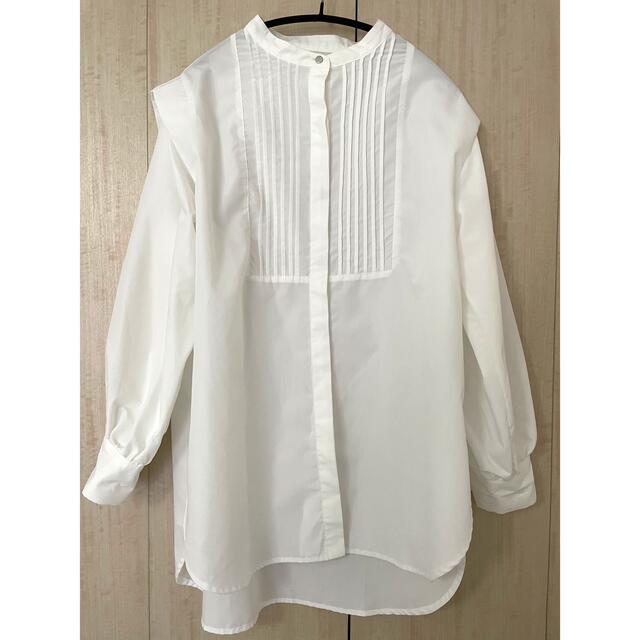fifth(フィフス)のfifth ピンタックチュニックシャツ　ホワイト レディースのトップス(シャツ/ブラウス(長袖/七分))の商品写真