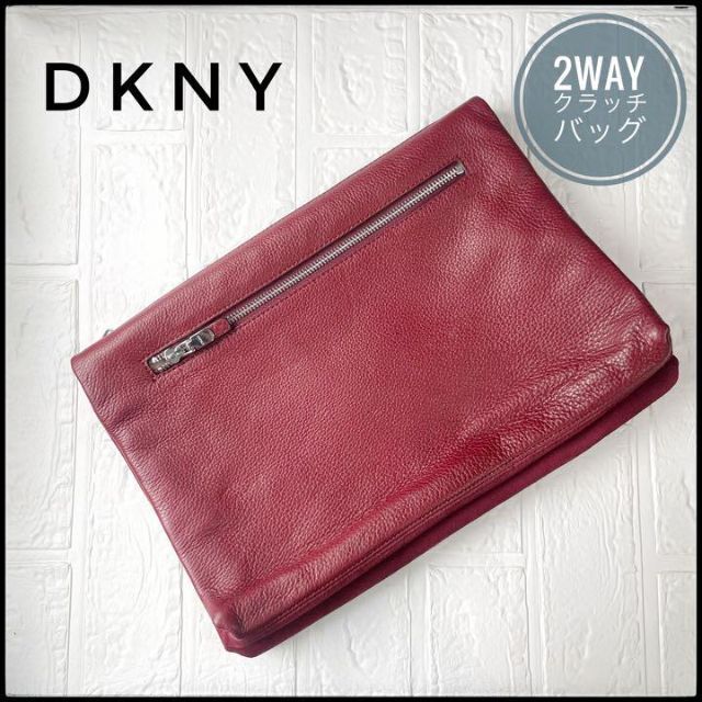 DKNY ダナキャラン クラッチバッグ　セカンドバック　ポーチ　2way 秋冬