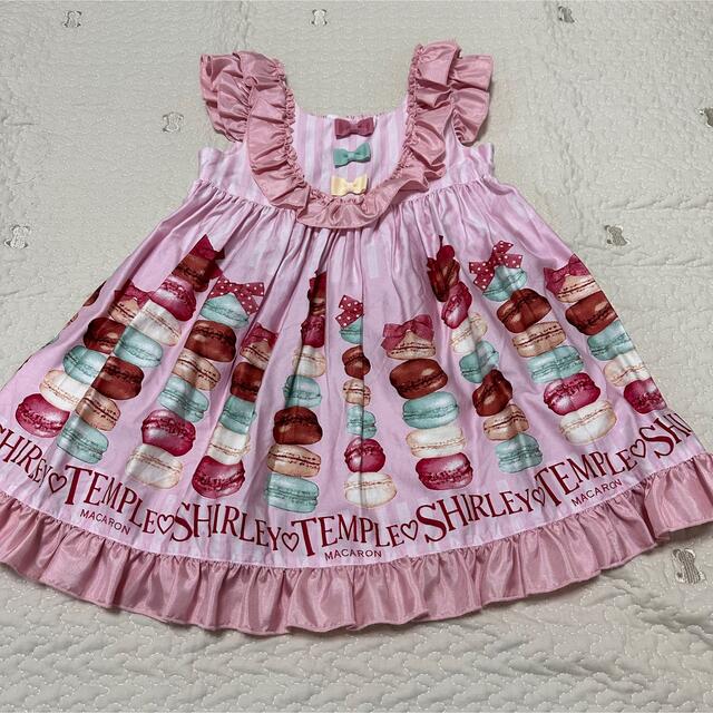 【初売り】 Shirley Temple シャーリーテンプル マカロンプリント 100 - ワンピース 【初売り】 Shirley Temple シャーリーテンプル マカロンプリント 100 - ワンピース
