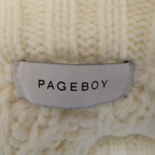 PAGEBOY(ページボーイ)のページボーイ ニット セーター 長袖 ラウンドネック ケーブル編み レースアップ レディースのトップス(ニット/セーター)の商品写真