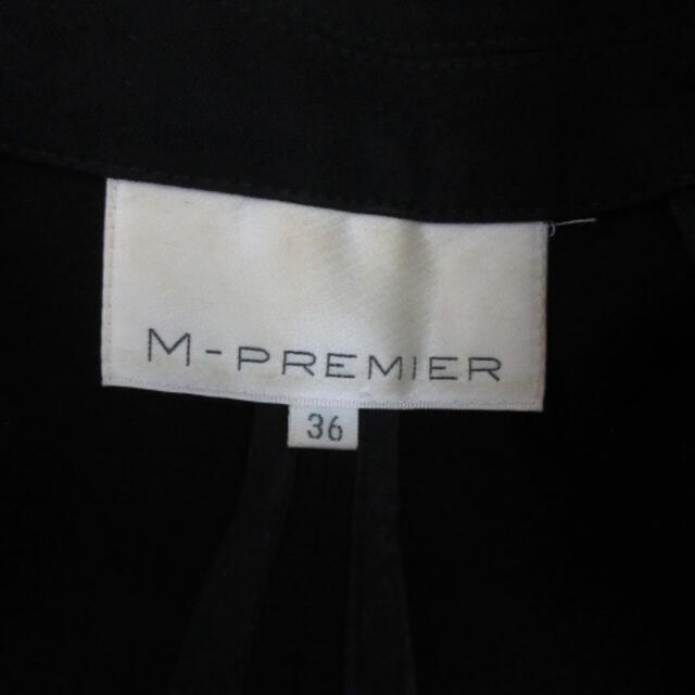 M-premier(エムプルミエ)のエムプルミエ テーラードジャケット ミドル丈 シングル 36 ブラック 黒 レディースのジャケット/アウター(その他)の商品写真