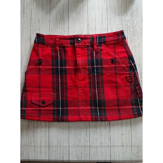 パーリーゲイツ チェック スカート 赤 ０サイズ
