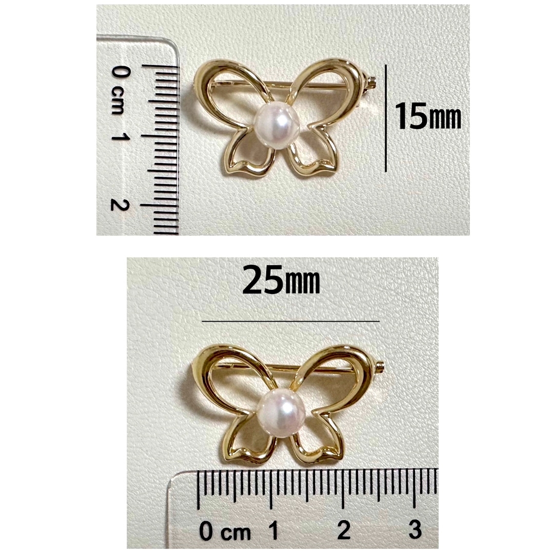 MIKIMOTO バタフライモチーフ アコヤ真珠ブローチ 750(K18) MIKIMOTO バタフライモチーフ アコヤ真珠ブローチ 750(K18)